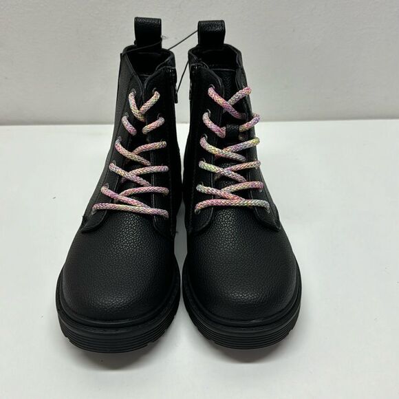 🔥 Art class girl kids Zoe boot Sz 13  Zoe Zipper Lace-Up Combat Boots - Black - Picture 2 of 5